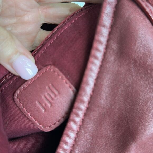 J.Jill Berry Red Genuine Leather Shoulder Bag Purse | Slouchy Soft Hobo Handbag - Picture 11 of 12